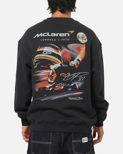 Mitchell & Ness X Mclaren Oscar Piastri Signature Crewneck Washed Black