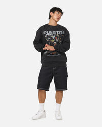 Mitchell & Ness X Mclaren Oscar Piastri Signature Crewneck Washed Black