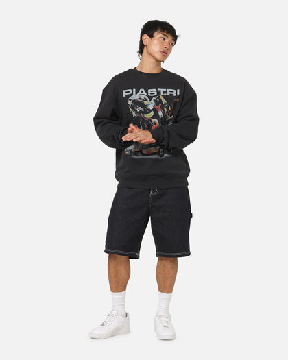 Mitchell & Ness X Mclaren Oscar Piastri Signature Crewneck Washed Black
