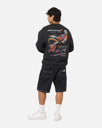 Mitchell & Ness X Mclaren Oscar Piastri Signature Crewneck Washed Black