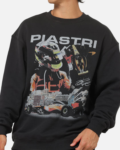 Mitchell & Ness X Mclaren Oscar Piastri Signature Crewneck Washed Black