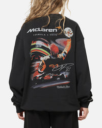 Mitchell & Ness X Mclaren Oscar Piastri Signature Crewneck Washed Black