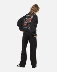 Mitchell & Ness X Mclaren Oscar Piastri Signature Crewneck Washed Black