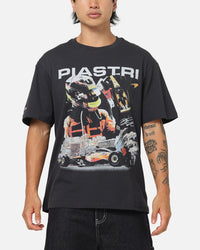 Mitchell & Ness X Mclaren Oscar Piastri Signature T-Shirt Washed Black