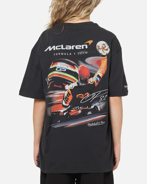 Mitchell & Ness X Mclaren Oscar Piastri Signature T-Shirt Washed Black