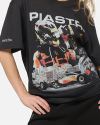 Mitchell & Ness X Mclaren Oscar Piastri Signature T-Shirt Washed Black