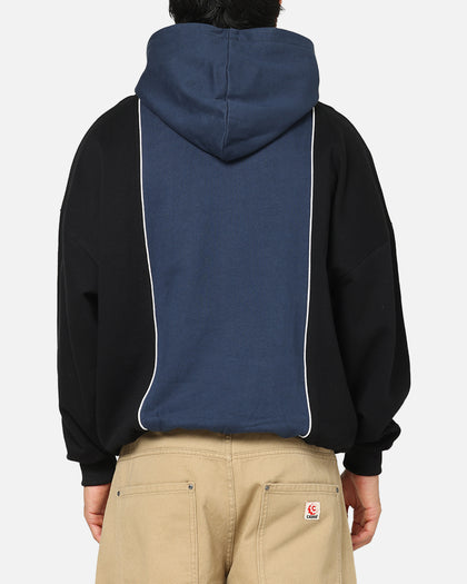 Carre Piped Pullover Hoodie Black/Blue