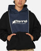 Carre Piped Pullover Hoodie Black/Blue