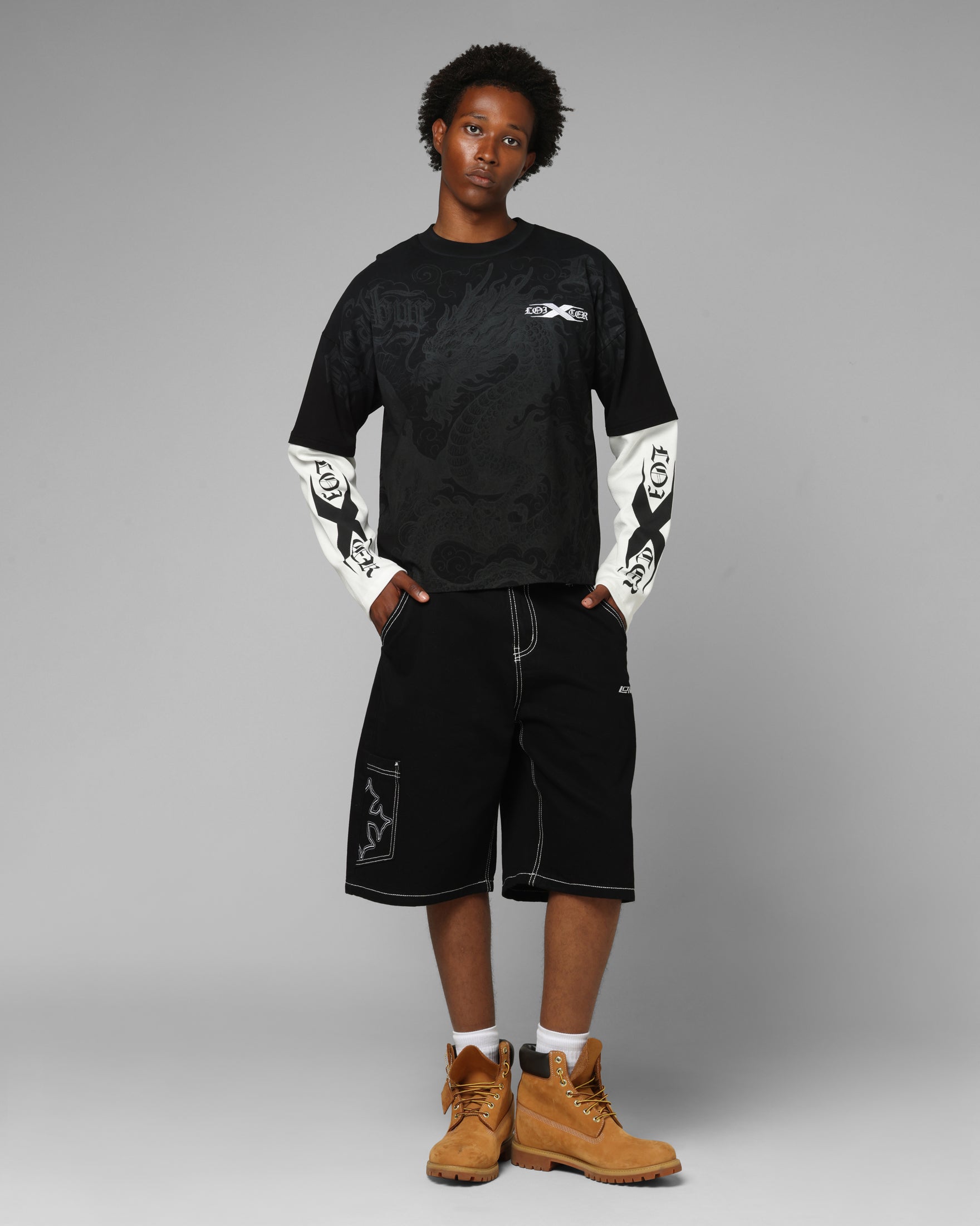 Loiter Xplicit Layered Long Sleeve T-Shirt Black | Culture Kings US