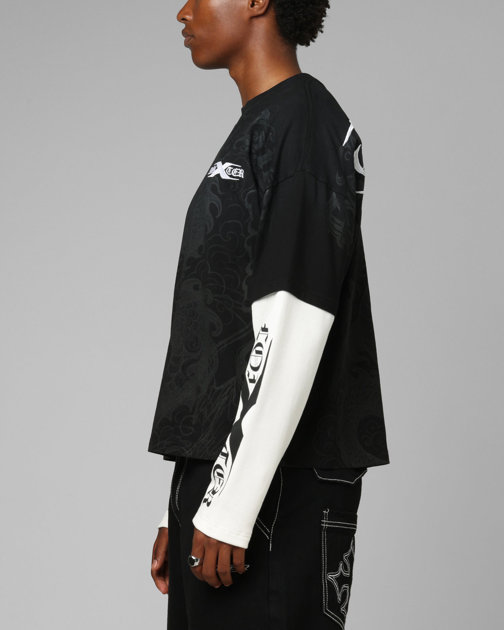 Loiter Xplicit Layered Long Sleeve T-Shirt Black | Culture Kings US