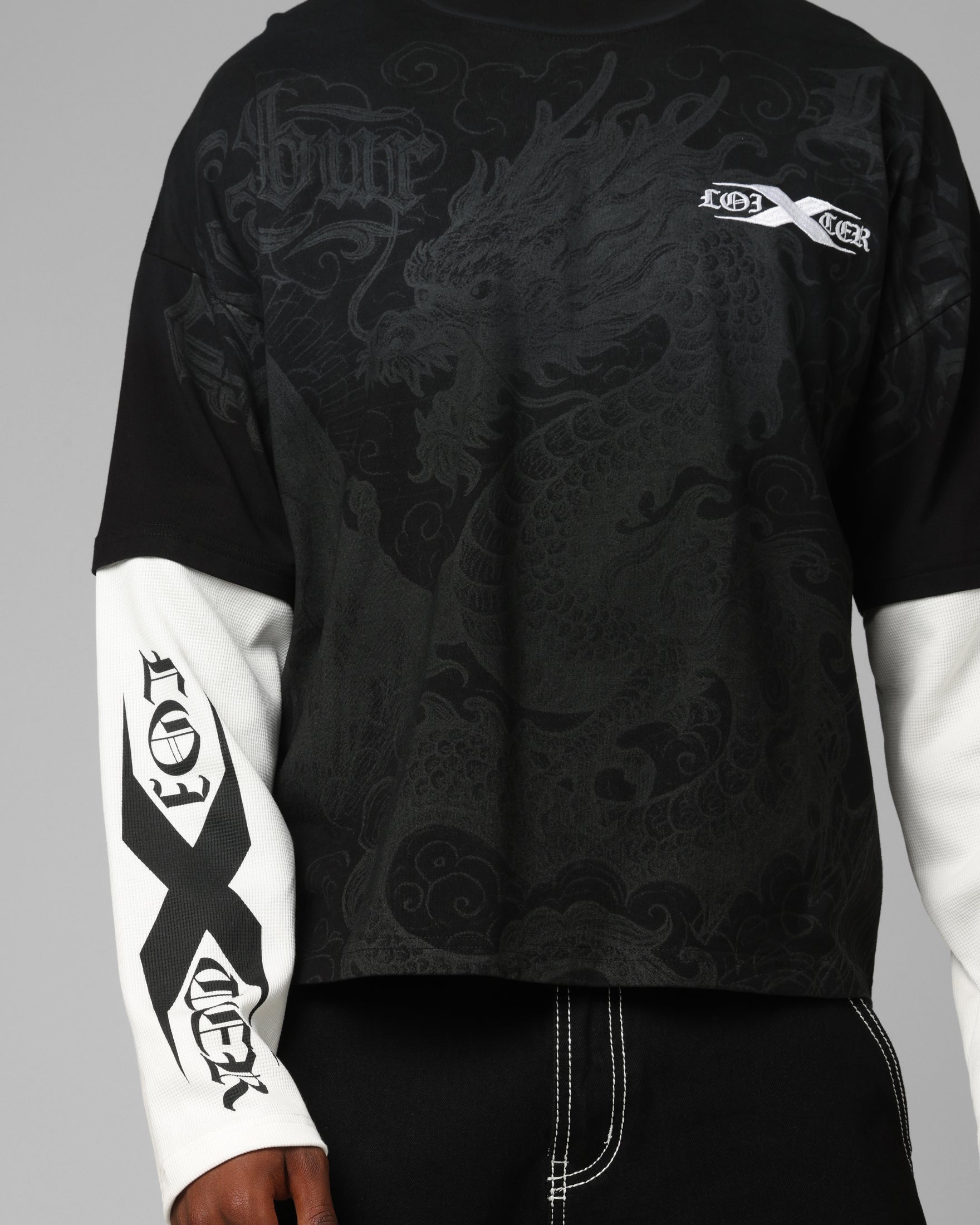 Loiter Xplicit Layered Long Sleeve T-Shirt Black | Culture Kings US