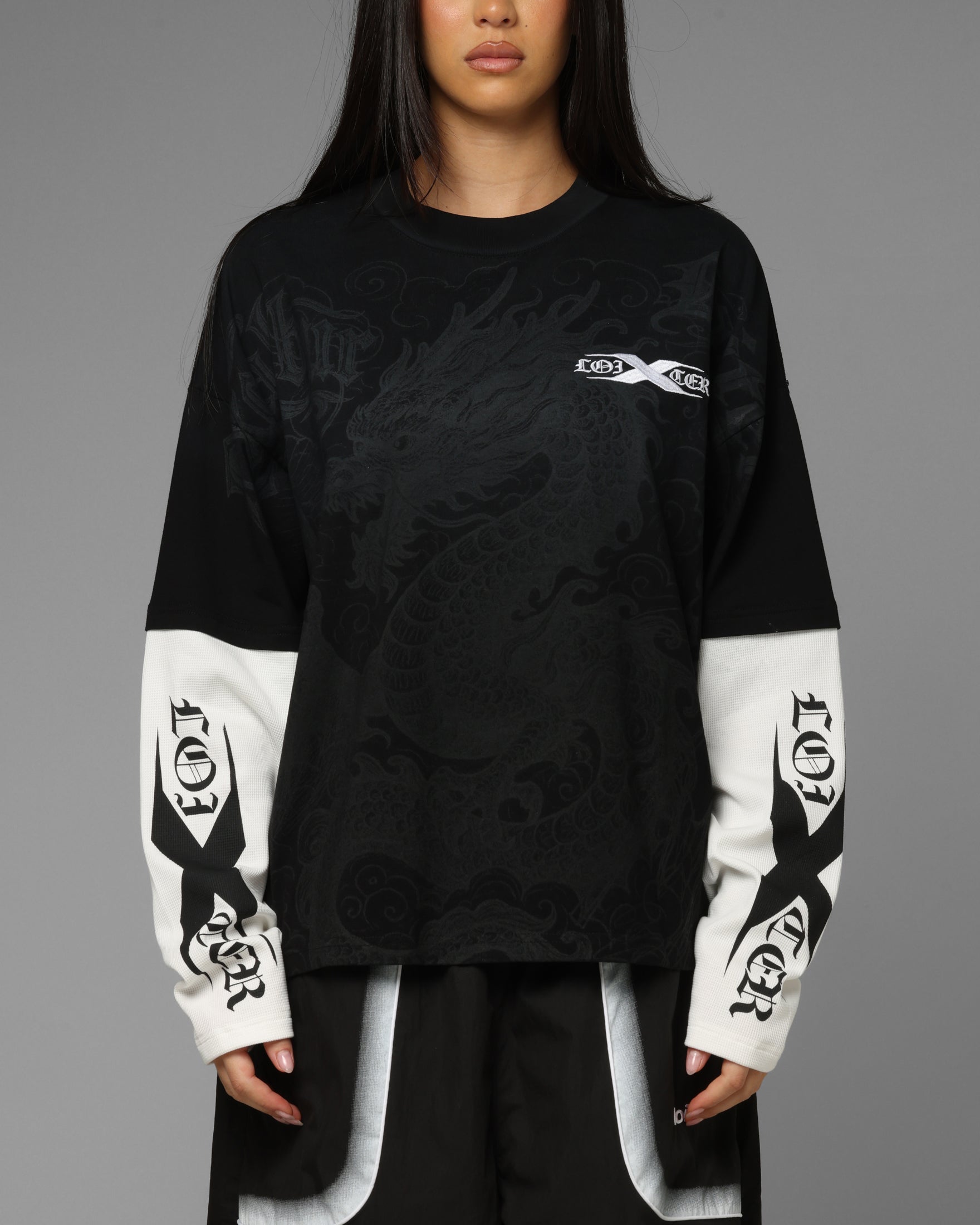 Loiter Xplicit Layered Long Sleeve T-Shirt Black | Culture Kings US