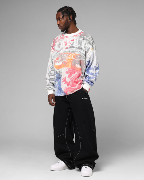 Loiter Sketch Book Long Sleeve T-Shirt White