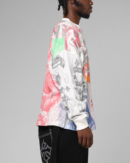 Loiter Sketch Book Long Sleeve T-Shirt White