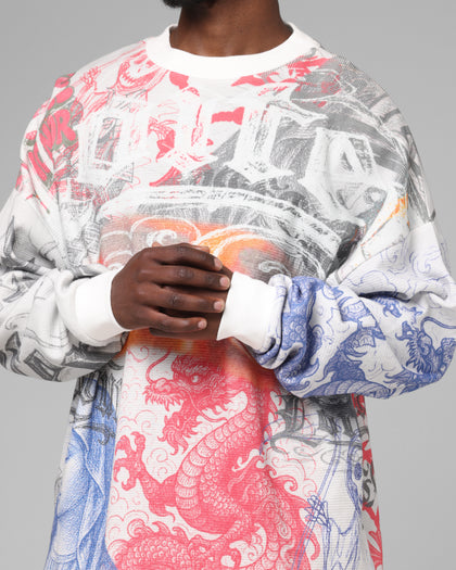 Loiter Sketch Book Long Sleeve T-Shirt White