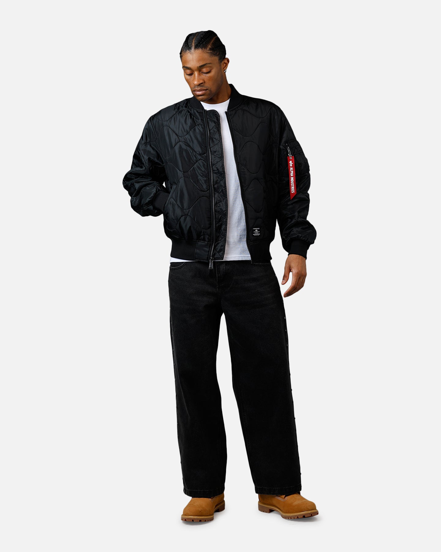 Alpha Industries L-2B Quilted Flight Jacket Black | Culture Kings US