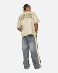 Mitchell & Ness Los Angeles Lakers Big Oversized Logo T-Shirt Gravel Stone