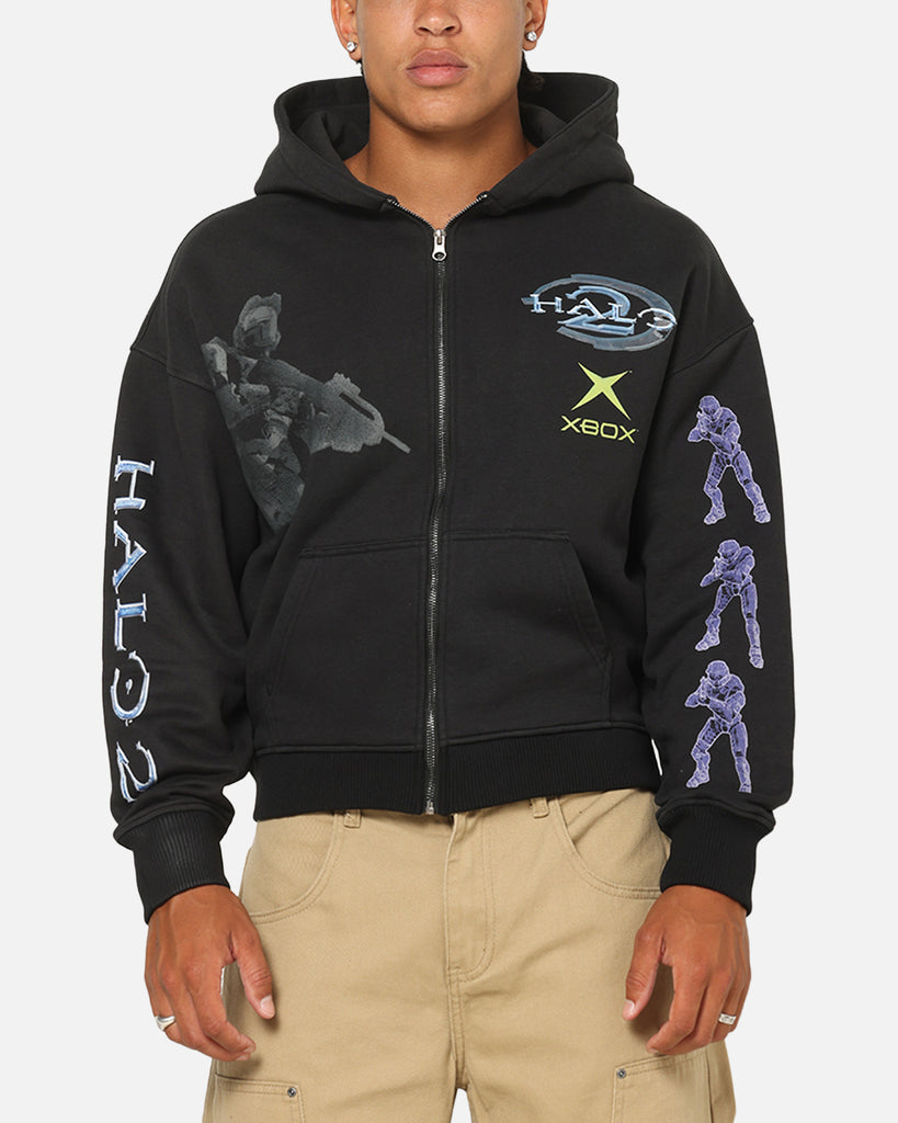 73Studio X Halo 2 Multiplayer Zip Hoodie Vintage Black | Culture
