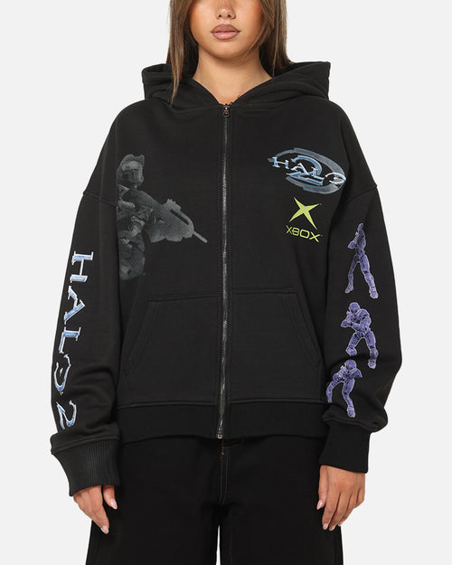 73Studio X Halo 2 Multiplayer Zip Hoodie Vintage Black