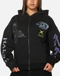 73Studio X Halo 2 Multiplayer Zip Hoodie Vintage Black