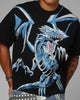 Loiter X Yu-Gi-Oh! Blue Eyes White Dragon T-Shirt Black