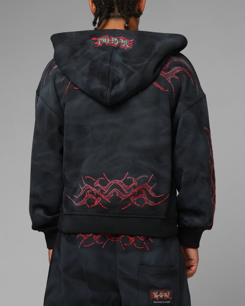 Loiter X Yu-Gi-Oh! Slifer Sky Dragon Zip Hoodie Black Wash