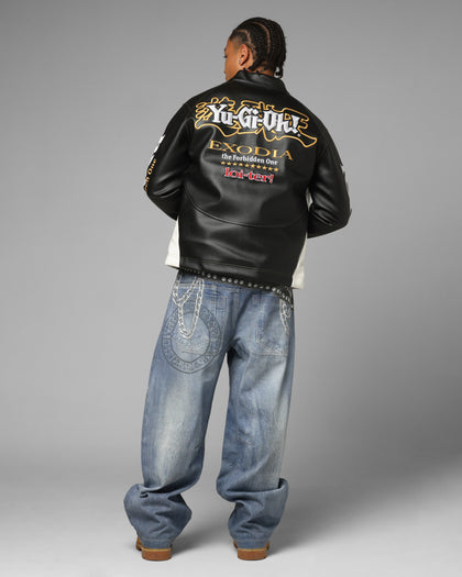 Loiter X Yu-Gi-Oh! Exodia Biker Jacket Black/Off White