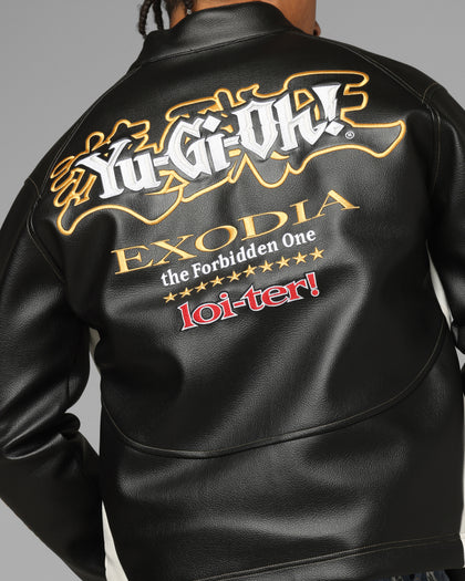 Loiter X Yu-Gi-Oh! Exodia Biker Jacket Black/Off White