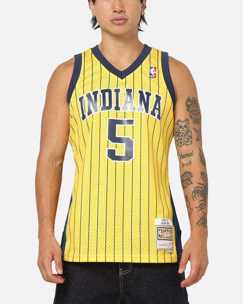 Mitchell & Ness Indiana Pacers Jalen Rose #5 Swingman Road Jersey Yellow