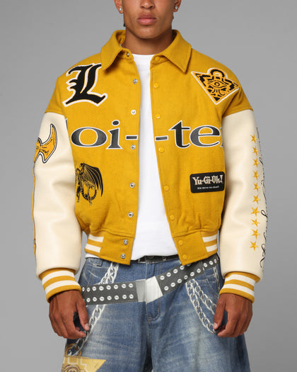 Loiter X Yu-Gi-Oh! Dragon Of Ra Varsity Jacket Off White/Yellow