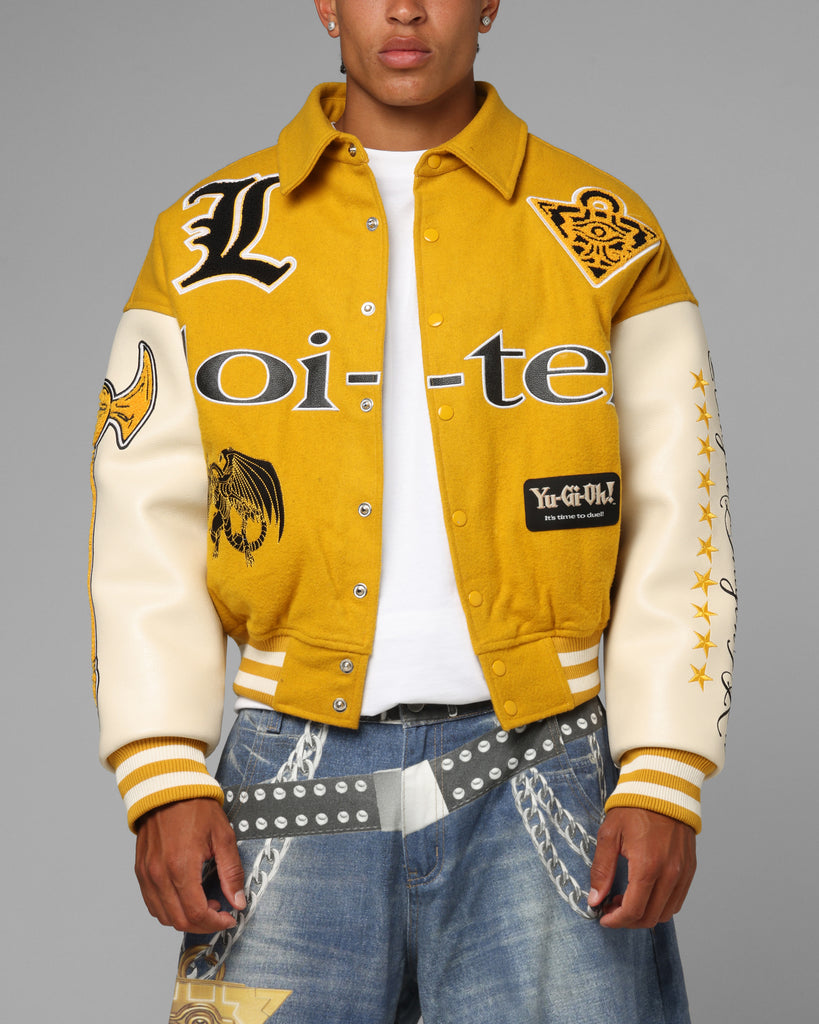 Loiter X Yu-Gi-Oh! Dragon Of Ra Varsity Jacket Off White/Yellow