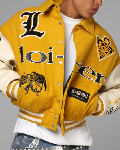 Loiter X Yu-Gi-Oh! Dragon Of Ra Varsity Jacket Off White/Yellow