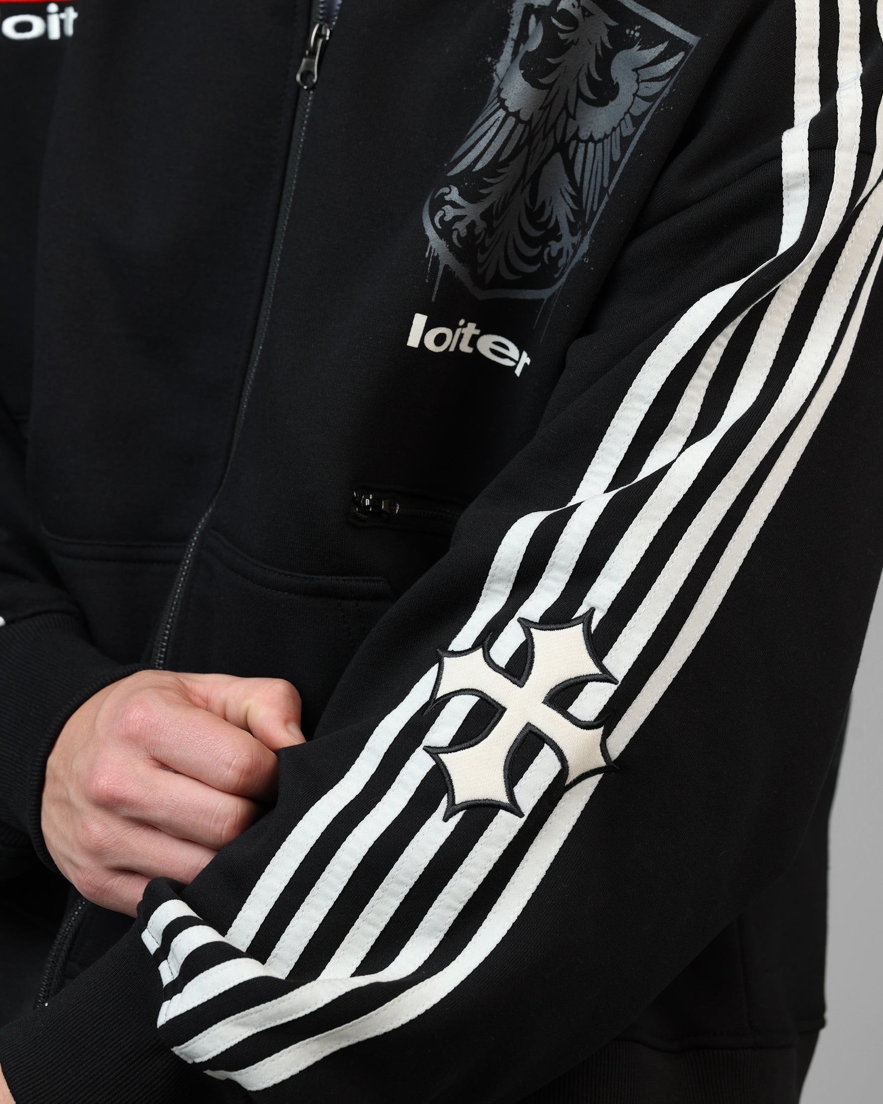 Loiter Imperial Zip Hoodie Black | Culture Kings US