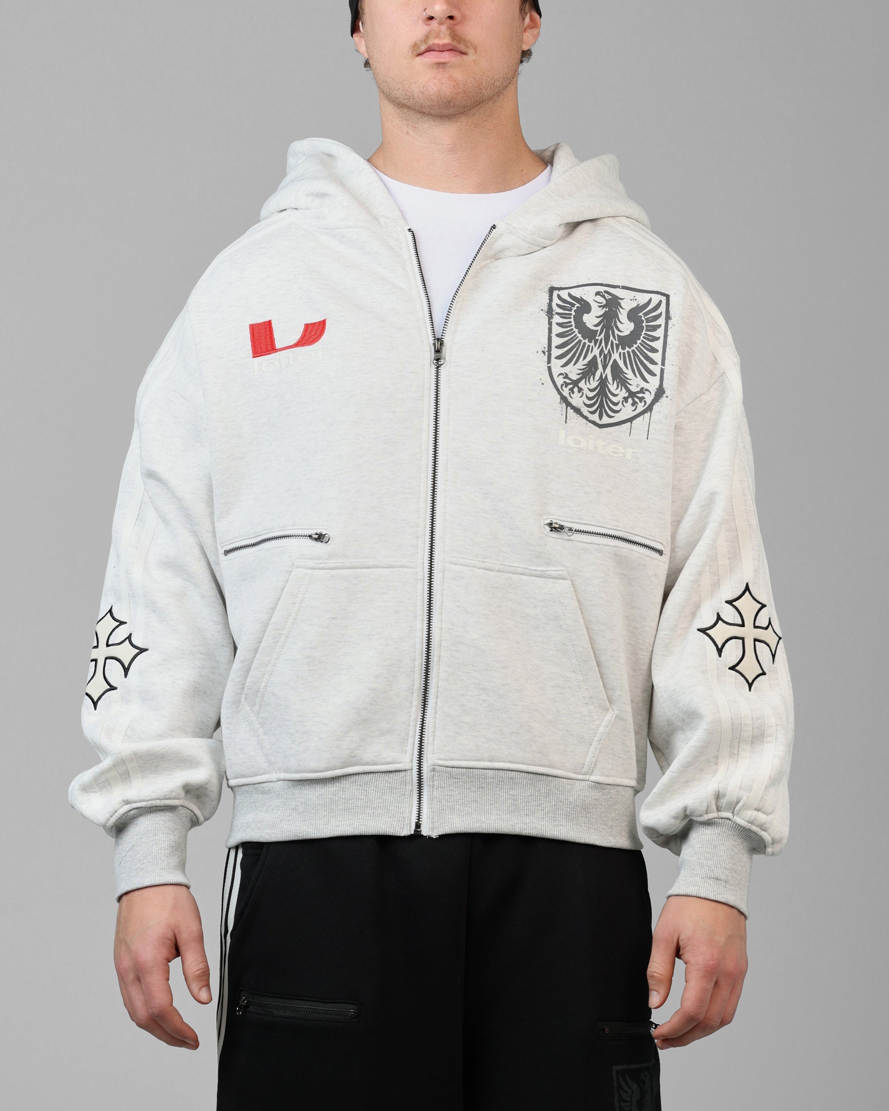 Loiter Imperial Zip Hoodie Grey | Culture Kings US