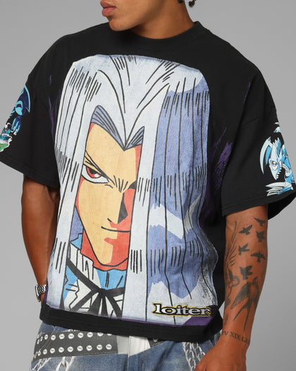 Loiter X Yu-Gi-Oh! Pegasus T-Shirt Vintage Black