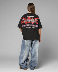 Loiter X Yu-Gi-Oh! Pot Of Greed Rhinestone T-Shirt Vintage Black