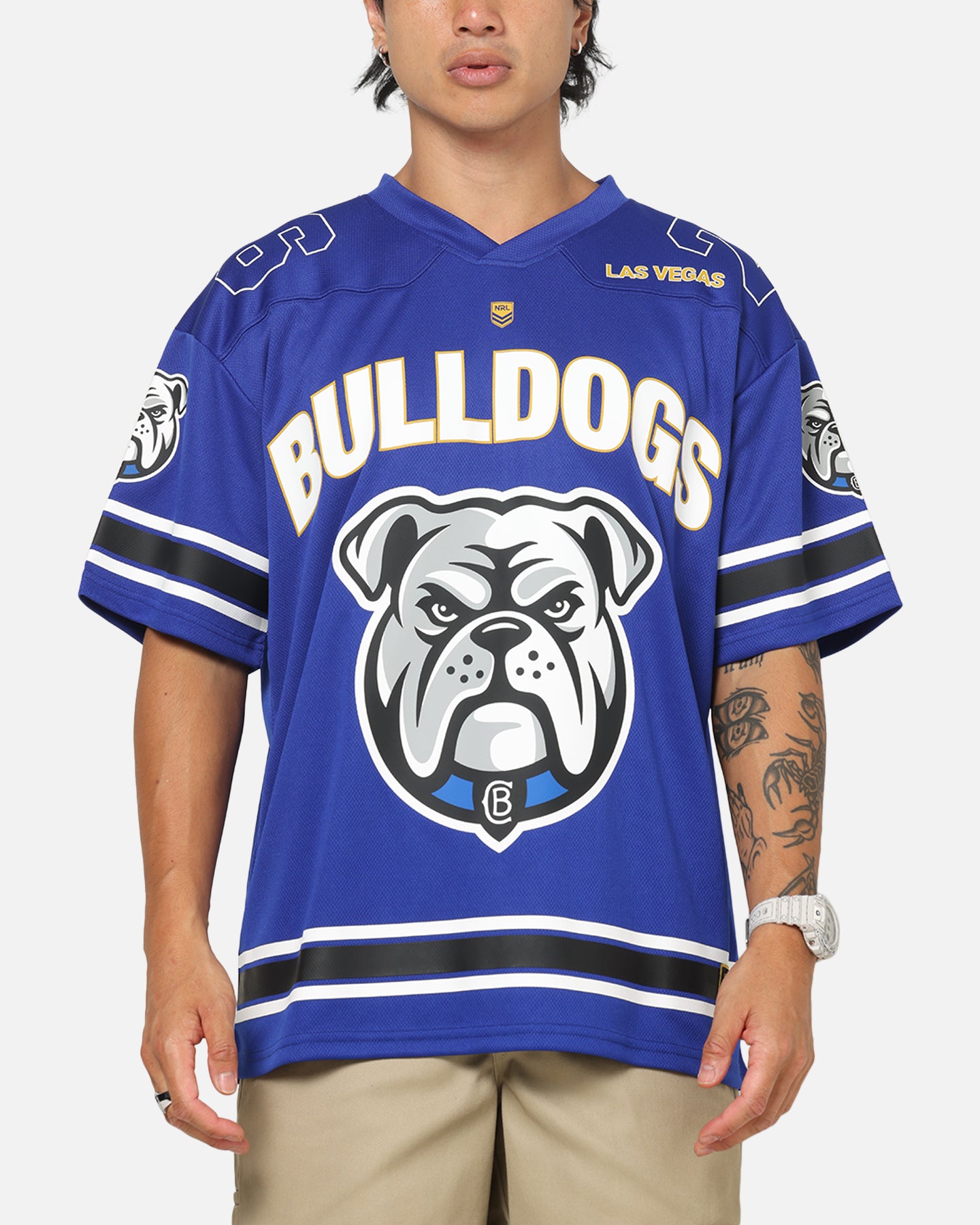 Canterbury バンクスタウン ブルドッグス ラガーシャツ　ユニフォーム Bleacher Athletic Canterbury-Bankstown Bulldogs NRL Vegas Round