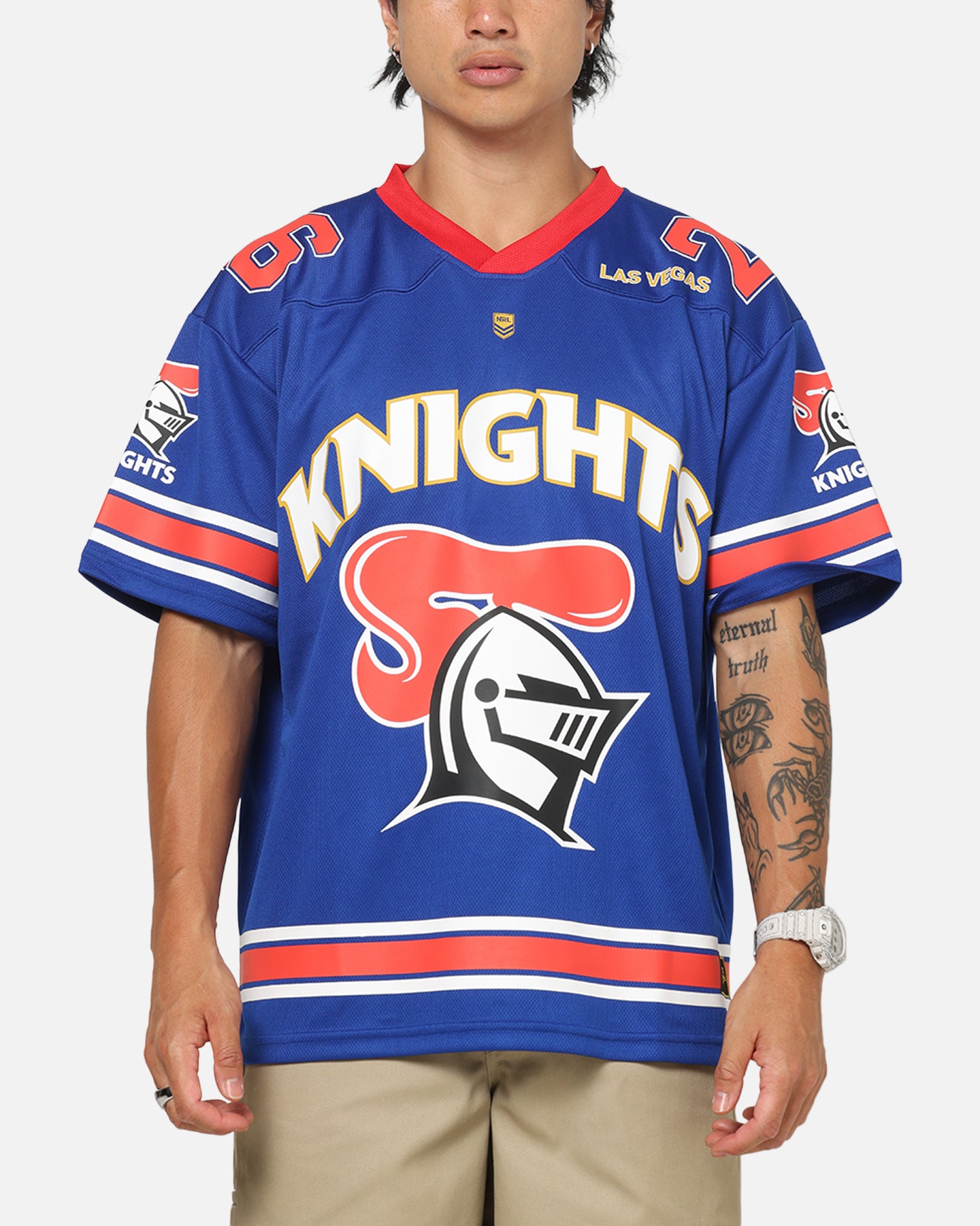 Bleacher Athletic Newcastle Knights NRL Vegas Round 2026 Jersey