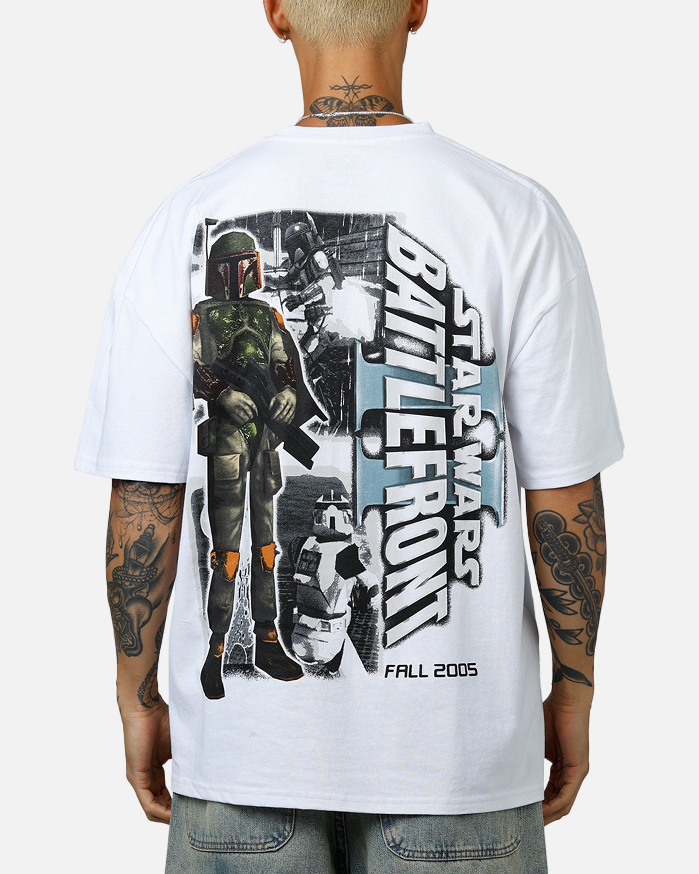 STAR WARS Boba Fett Tシャツ ホワイト M 73Studio Star Wars Boba Fett Battlefront II T-Shirt White