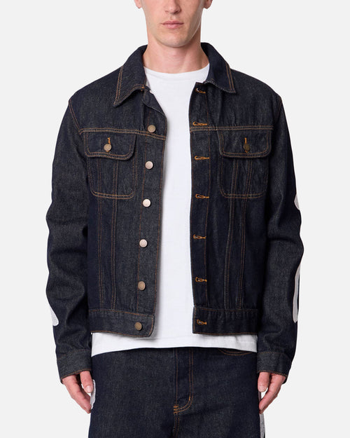 MNML Raw Skeleton Trucker Jacket Rinse Indigo