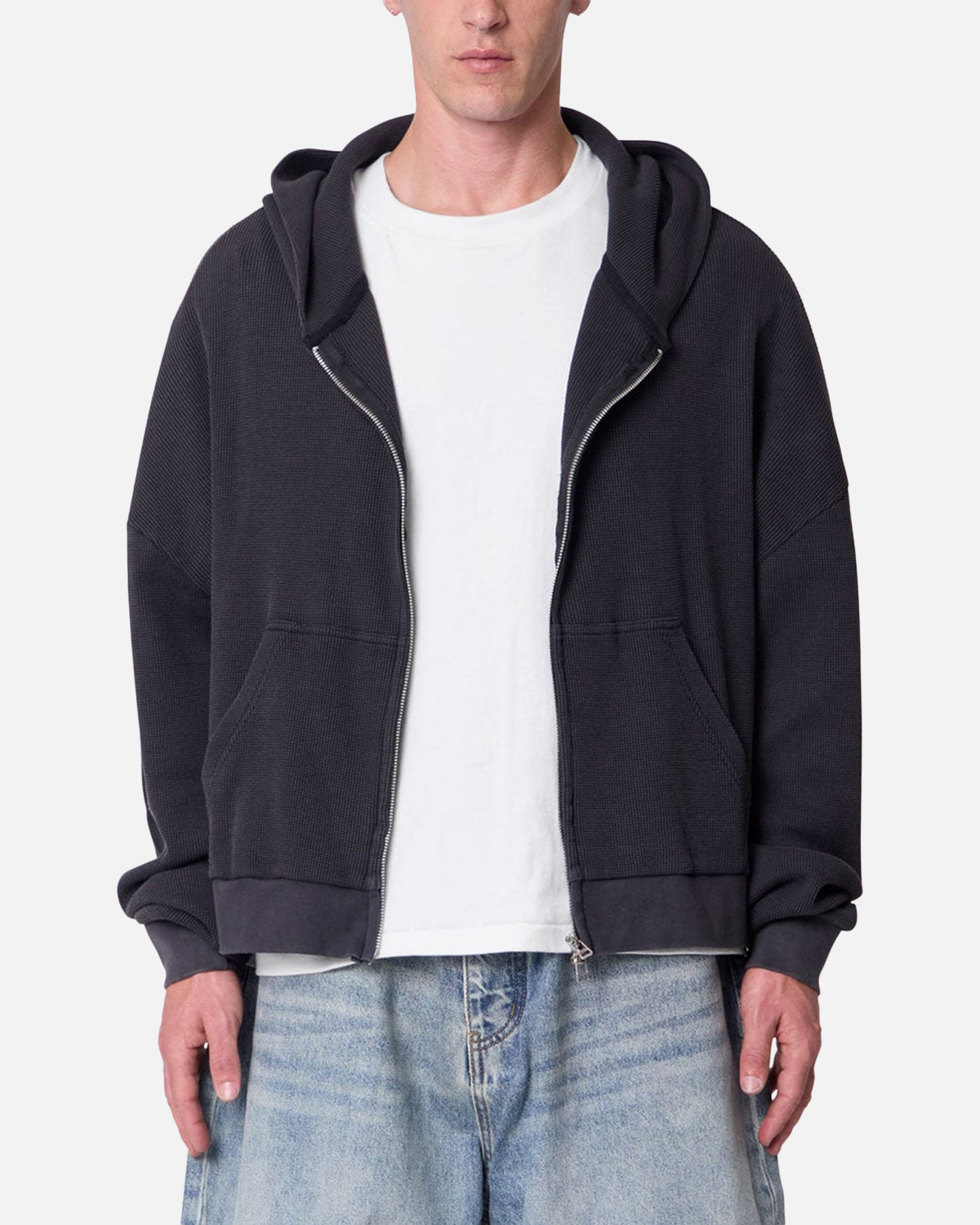 MNML Thermal Hoodie Washed Black | Culture Kings US