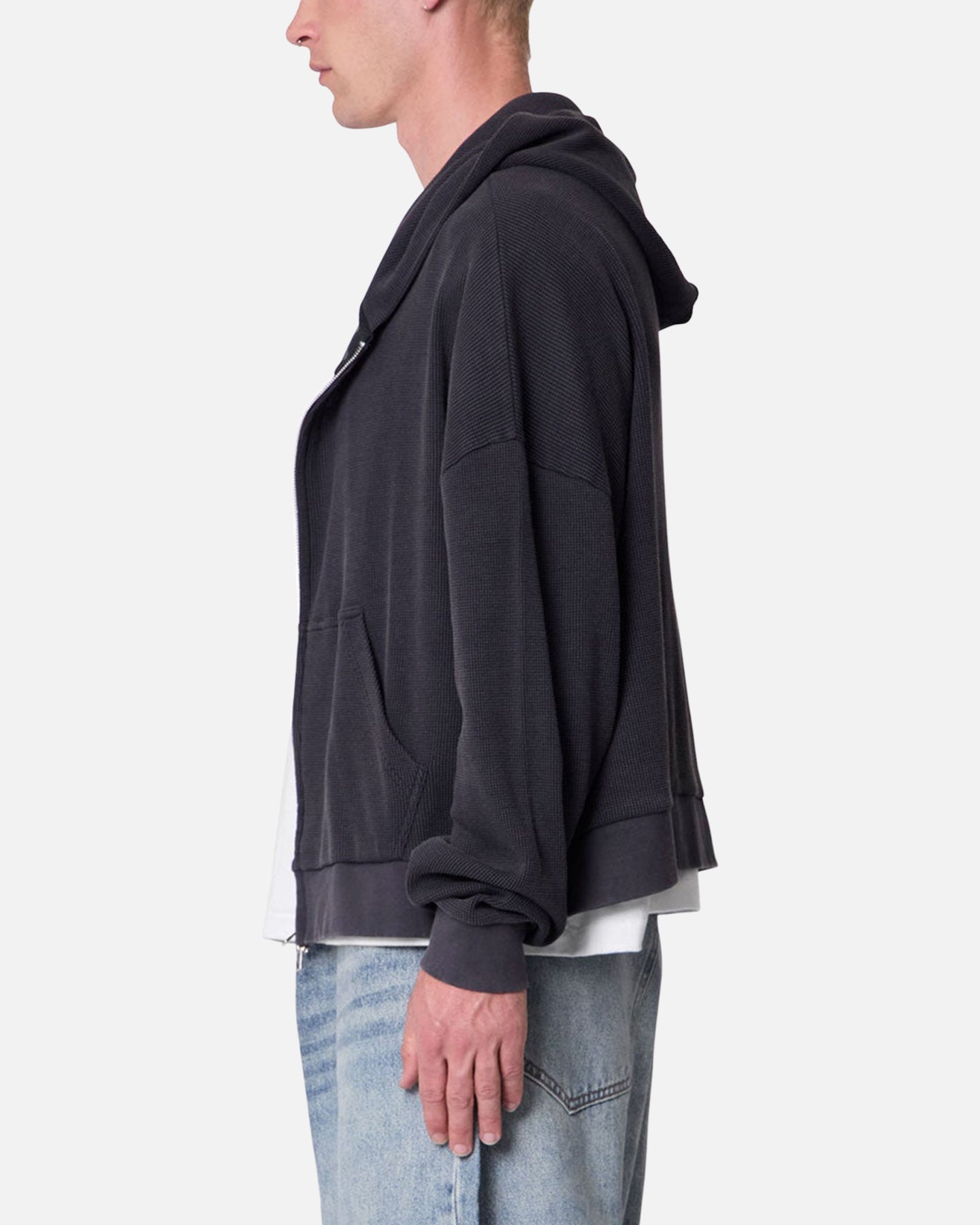 MNML Thermal Hoodie Washed Black | Culture Kings US