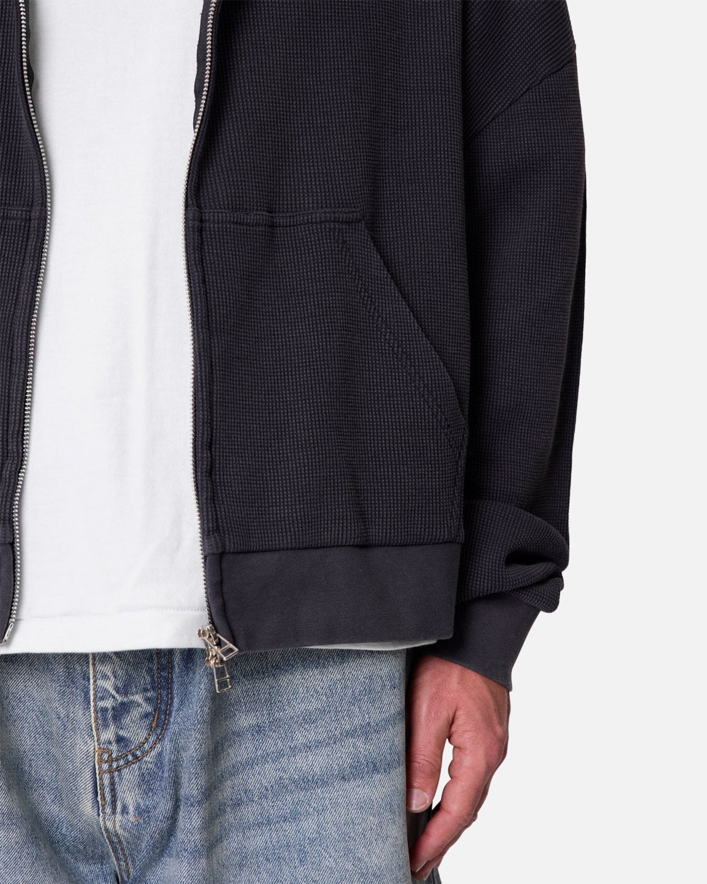 MNML Thermal Hoodie Washed Black | Culture Kings US