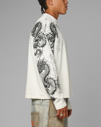 Loiter Dragon Tattoo Long Sleeve T-Shirt White