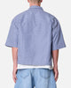 MNML Crispy Poplin Over Button Up Shirt Blue