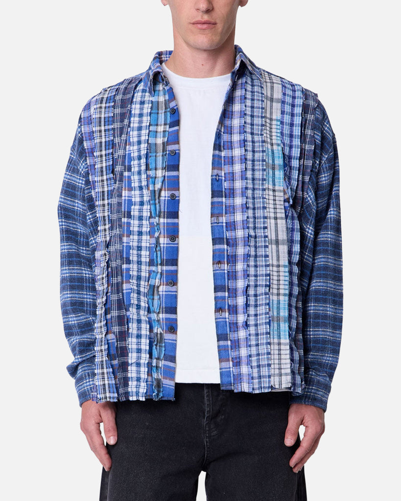 Men's Tuxedo Vintage Flannel Shirt - Blue/Multi / L