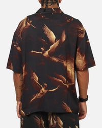 Saint Morta Rapture Button Up Shirt Black/Orange