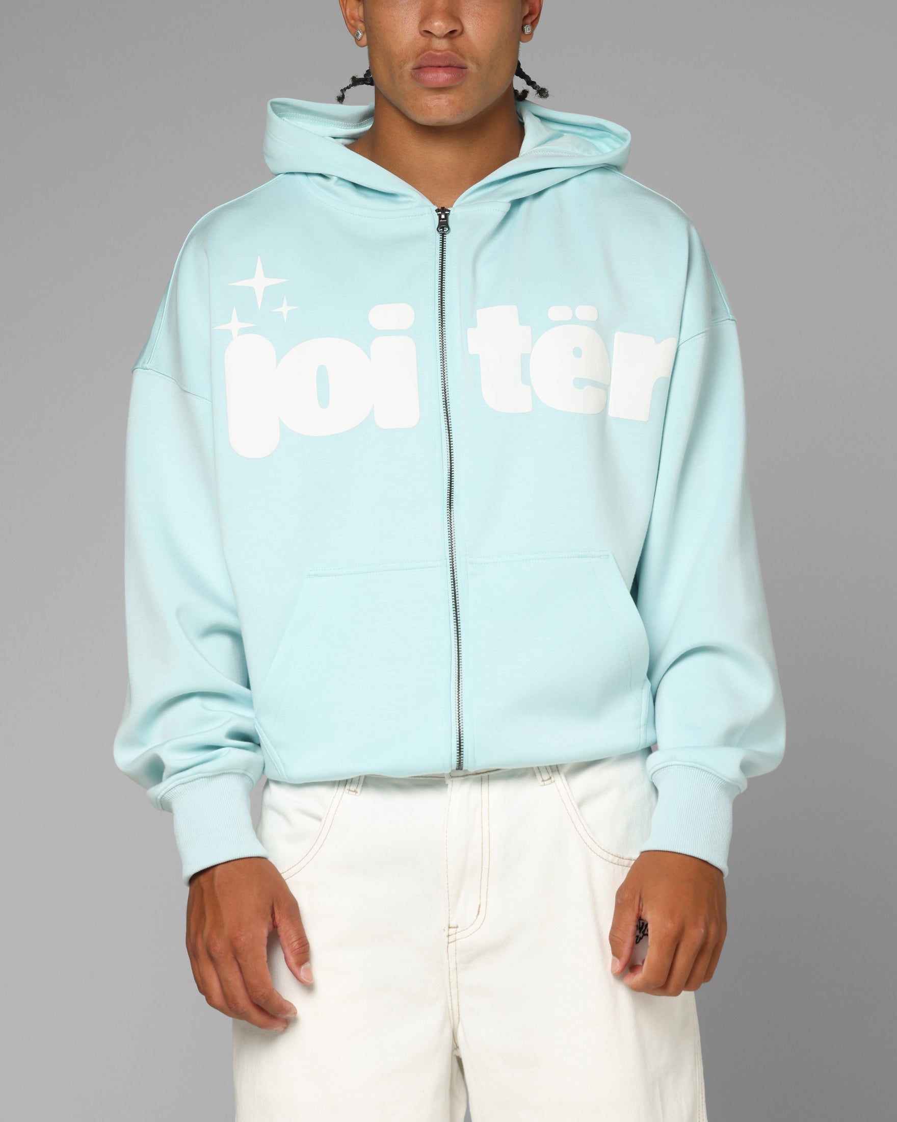 Loiter Cloud 9 Zip Hoodie Light Blue | Culture Kings US