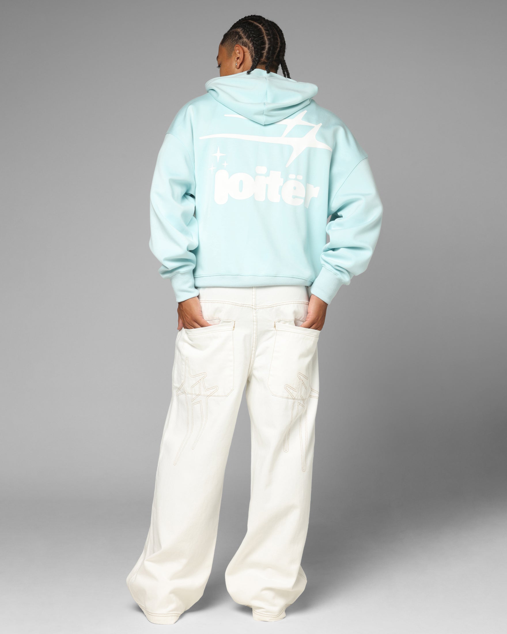 Loiter Cloud 9 Zip Hoodie Light Blue | Culture Kings US