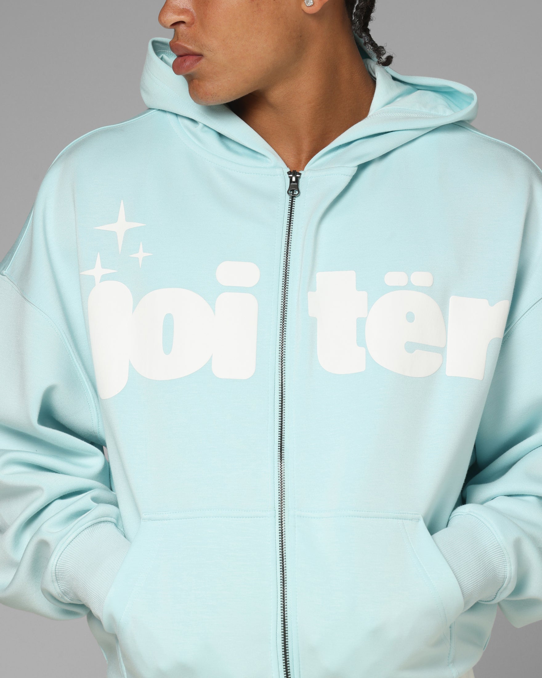 Loiter Cloud 9 Zip Hoodie Light Blue | Culture Kings US